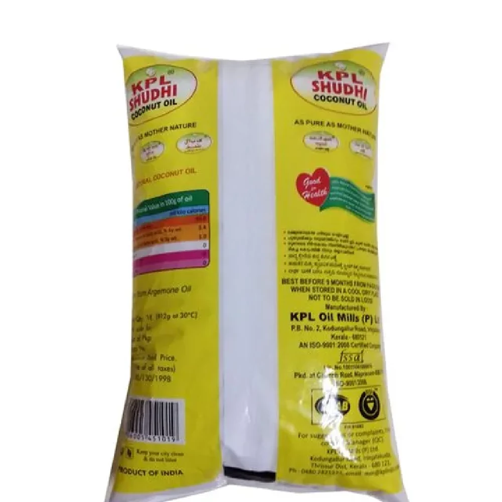Kpl Shudhi Coconut Oil, 1 L Pouch-2.webp